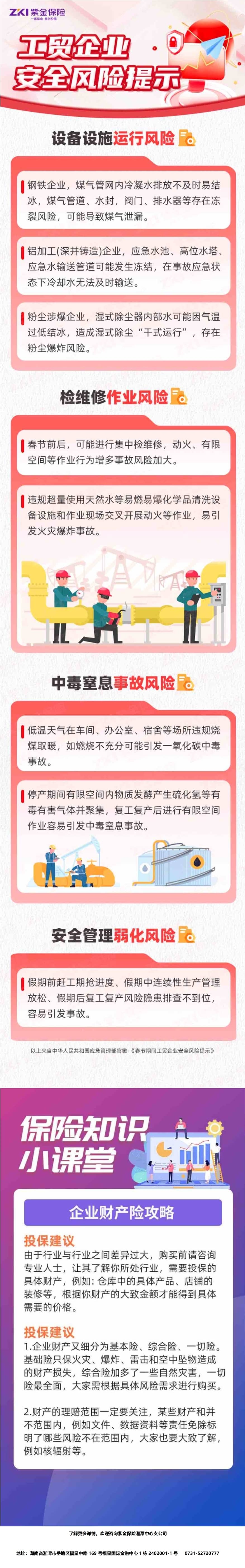 工贸企业，安全风险提示——紫金财险湘潭中心支公司